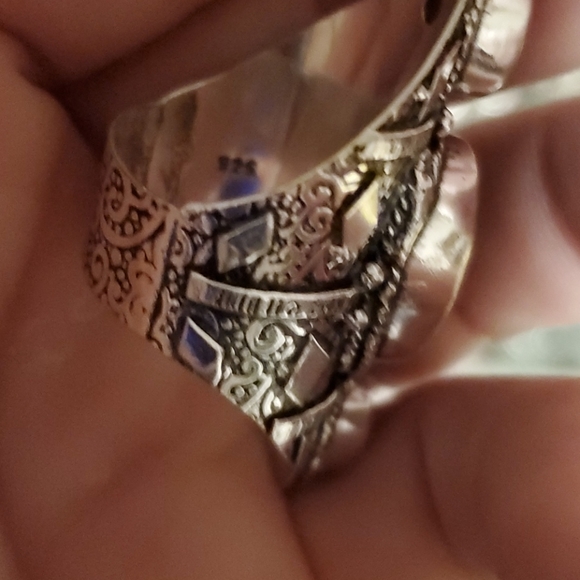 New Abalone Shell & Amethyst 925 Silver Ring. - Picture 12 of 12